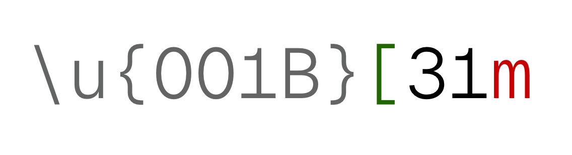 A "Foreground Red" command A "Foreground Red" command