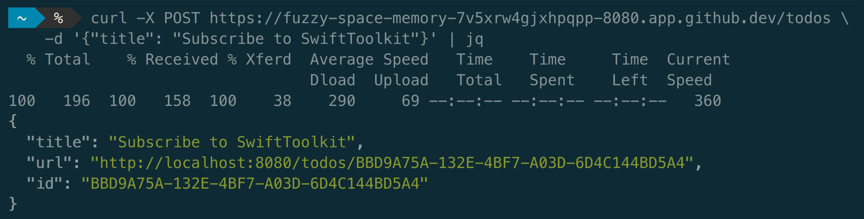Todo created! Todo created!
