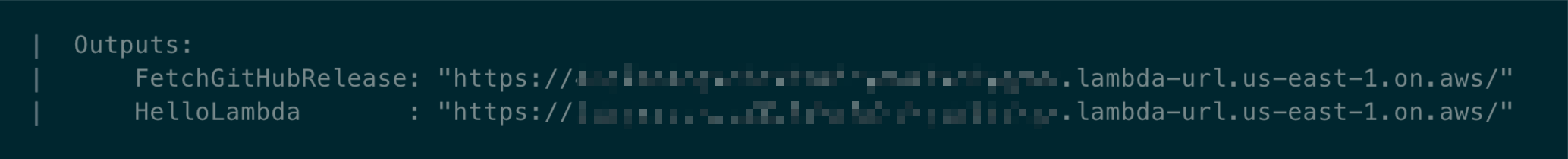 The URLs for calling the functions you just deployed The URLs for calling the functions you just deployed