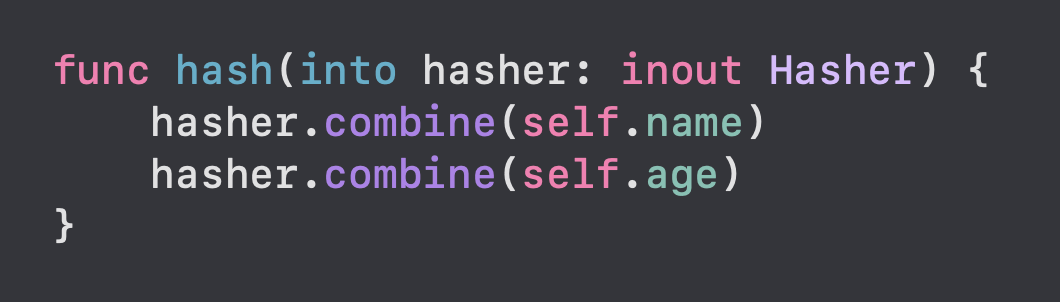 Hashable is also supported Hashable is also supported
