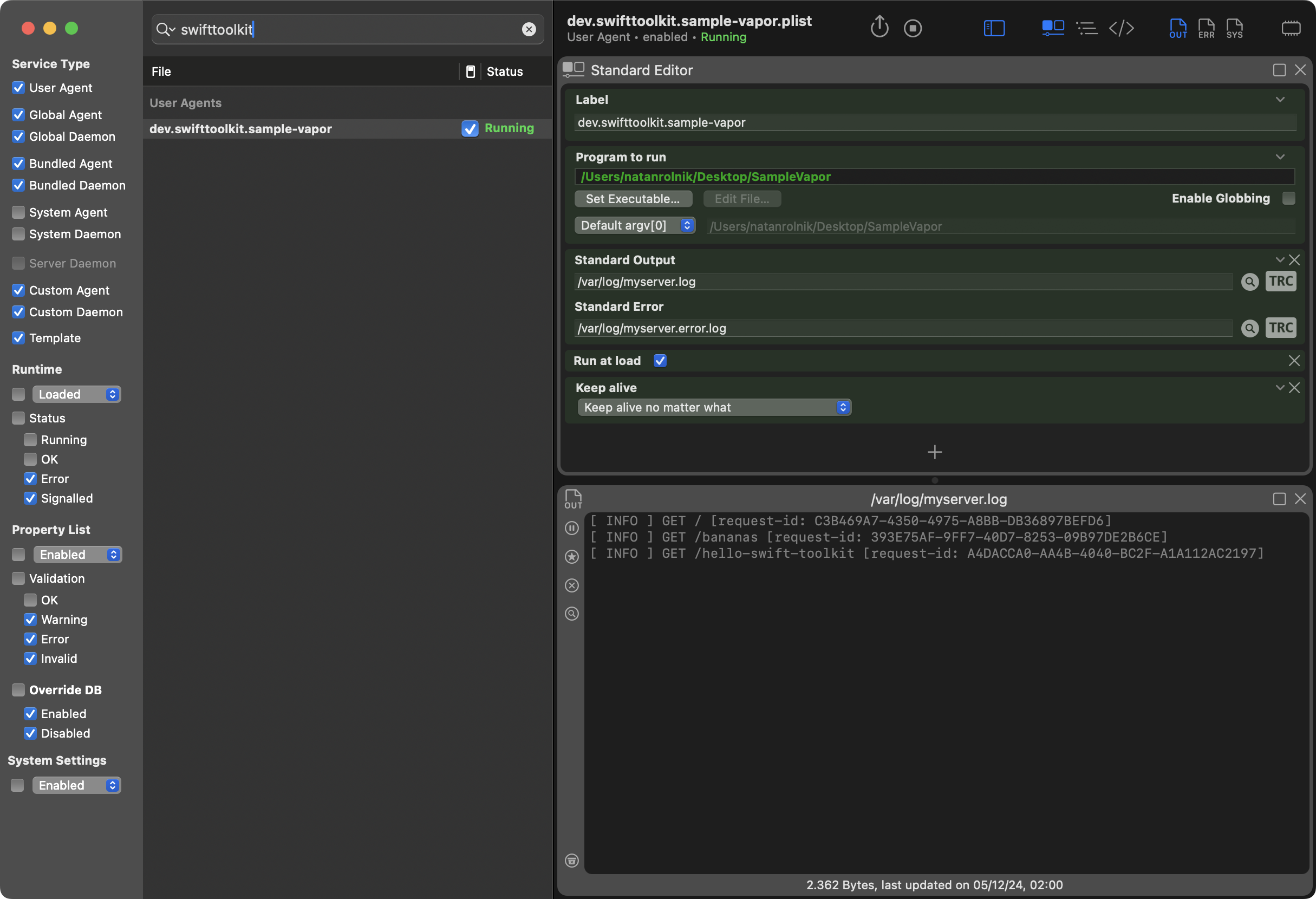 LaunchControl in action, making your life easier LaunchControl in action, making your life easier