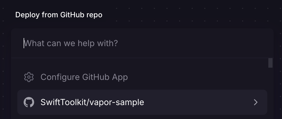 Select your repository Select your repository