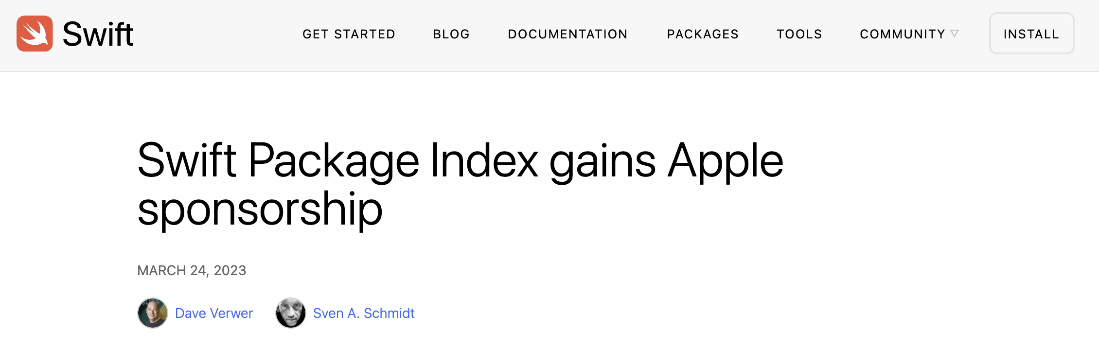 The announcement on Swift.org The announcement on Swift.org