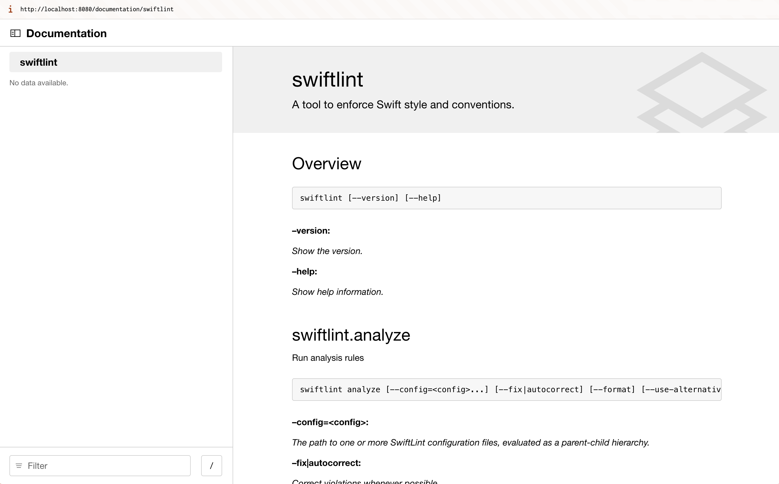 The DocC documentation for SwiftLint, in the browser The DocC documentation for SwiftLint, in the browser