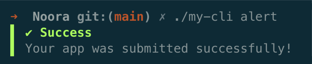 Success alert Success alert