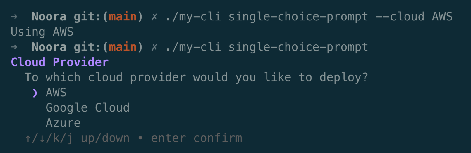 Noora + Argument Parser Noora + Argument Parser