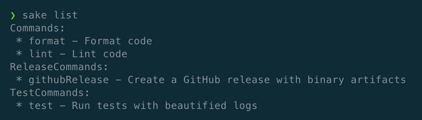 The test and release command groups The test and release command groups