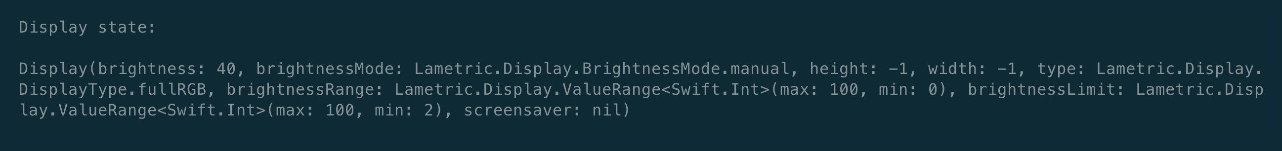 Swift's default print output Swift's default print output